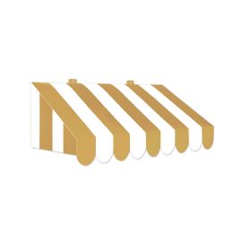 6 Bulk 3-D Gold & White Awning Wall Decoration