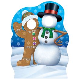 4 Bulk Gingerbrd Man&snowman Phto Prop StanD-up
