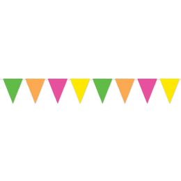 12 Bulk Neon Pennant Banner