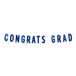 288 Bulk Foil Congrats Grad Streamer - Blue