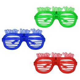 12 Bulk Happy New Year Led Shutter Glasses