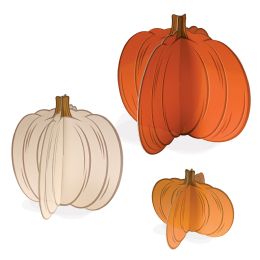 12 Bulk 3-D Pumpkin Centerpieces