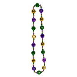 60 Bulk Jumbo Mardi Gras Beads