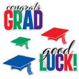 384 Bulk Plastic Congrats Grad Cutouts