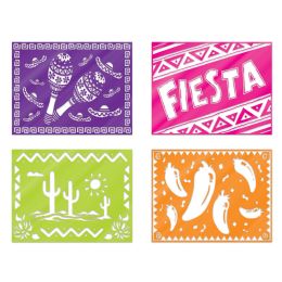 12 Bulk Plastic Fiesta Picado Style Placemats