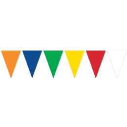 12 Bulk MultI-Color Oversized Pennant Banner