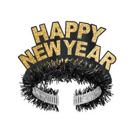 72 Bulk Pkgd Black & Gold Hny Regal Tiaras
