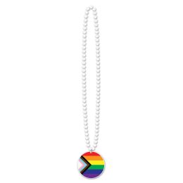 360 Bulk Beads W/printed Pride Flag Medallion