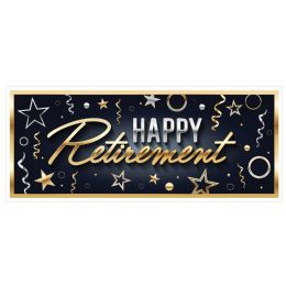 12 Bulk Happy Retirement Oversized Sign Banner