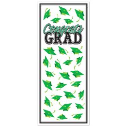 144 Bulk Congrats Grad Door Cover - White & Green