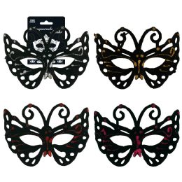 24 Bulk Butterfly Masquerade Mask In Assorted Color