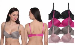 48 Bulk Women's Underwire Full Figure Bras Plus Assorted Colors