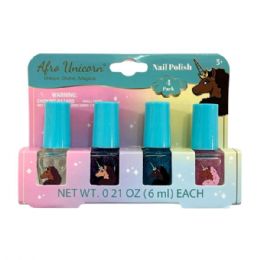 24 Bulk Afro Unicorn 4-Piece Nail Polish