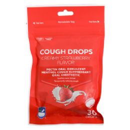 144 Bulk Cough Drops 30ct Creamy Strawberry Pectin/menthol Exp10/2026 Rite Aid