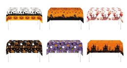 72 Bulk Halloween Aluminum Table Cover In Assortment 137x274cm