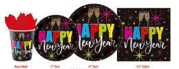 144 Bulk Colorful New Year Tableware Set