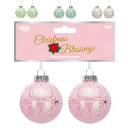 36 Bulk 2-Piece Christmas Balls Swirls