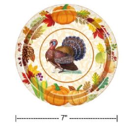 24 Bulk 8pcs 7inch Thanksgiving Paper Plate