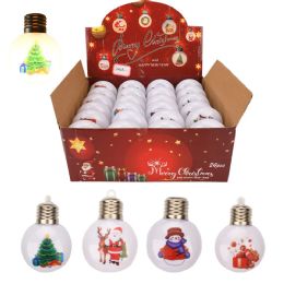 24 Bulk Christmas Ornament White Color Round