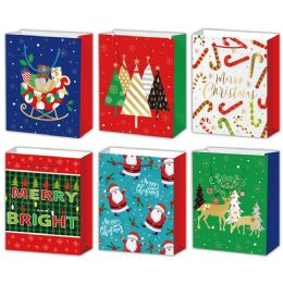 96 Bulk Christmas Gift Bag 19.5x29x7