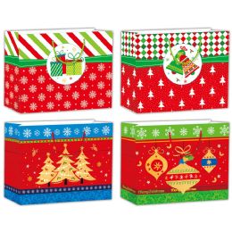 96 Bulk Glittered Xmas Bag 19.5x29x7