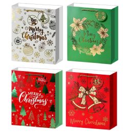 96 Bulk 4 Assorted Design Christmas Gift Bag Large