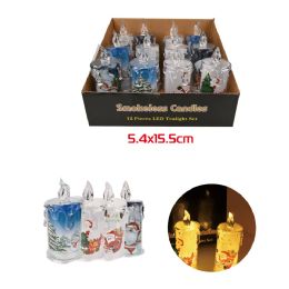 24 Bulk 16cm Santa Led Candle
