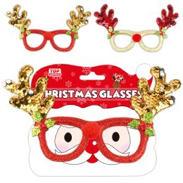 48 Bulk Christmas Glasses Reindeer