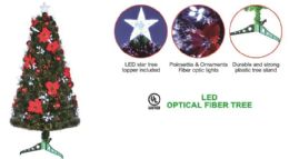 6 Bulk 3ft Led Optical Fiber Christmas Tree 80 Tips