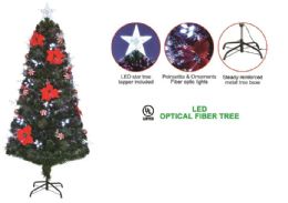 6 Bulk 4ft Led Optical Fiber Christmas Tree 120 Tips