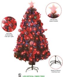 6 Bulk 4ft Led Optical Fiber Christmas Tree 125 Tips