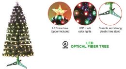 6 Bulk 2ft Led Optical Fiber Christmas Tree 55 Tips With Topper
