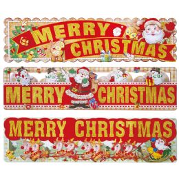 24 Bulk Christmas 3d Glitter Paper Cutout Merry Christmas Text