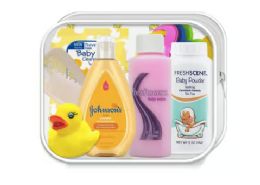 10 Bulk 9 Pc. Baby Travel Hygiene Convenience Bath Kits W/ Printed Zippered Vinyl Bag