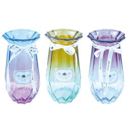 12 Bulk BI-Colored Glass Vase Slim