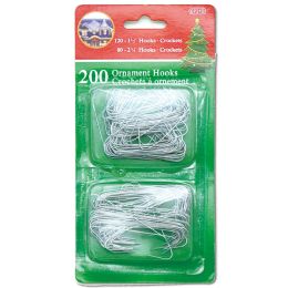 72 Bulk 72 200 Count Ornament Hooks Silver