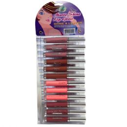 48 Bulk Starry Shine & Luster Matte Lipgloss In Countertop Display