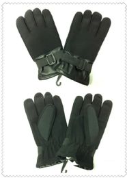 36 Bulk Black Unisex Flannel Glove