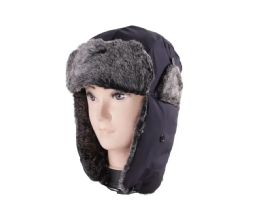 12 Bulk Men Fur Lined Winter Hat