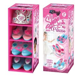 6 Bulk Dress Up Shoes & TiarA- Princess 3 Pair Set