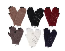 36 Bulk Ladies Winter Glove With Screen Touch Compatability
