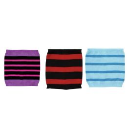 96 Bulk 3 MultI-Color Knitted Striped Neck Warmers