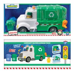6 Bulk Garbage Truck Includes Fiqures - Lights & Sounds
