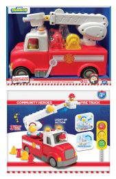6 Bulk Fire Truck Includes Fiqures - Lights & Sounds