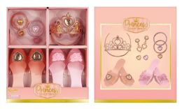 12 Bulk 2 Pair Shoes & Tiara - Pastel Pink/ Rose Gold