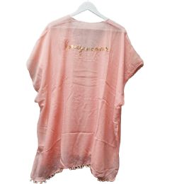 24 Bulk Pink "honeymooner" Kaftan Swim CoveR-Up With Gold Foil Text