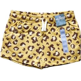 24 Bulk Kids Leopard Print French Terry Shorts Size 4-6x