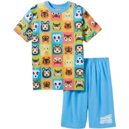 12 Bulk Animal Crossing All-Over Character Print Pajama Set Large