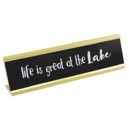 24 Bulk 8x2 Life Is Great At The Lake Print Metal Tabletop Plaque