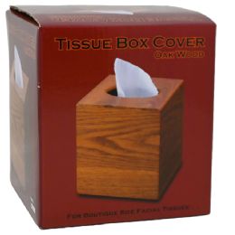 27 Bulk Small Oak Wood Tissue Box